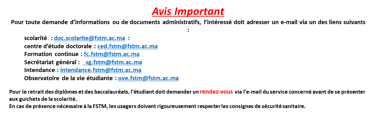 Faculté des Sciences et Techniques de Mohammedia