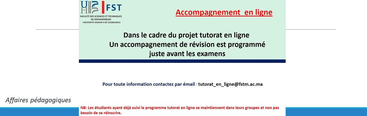 Faculté des Sciences et Techniques de Mohammedia